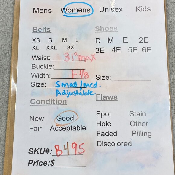 VTG Jeanne 1976 Women Fashion Belt S/M Black Adjustable Gold Basketweave Buckle - Picture 9 of 9